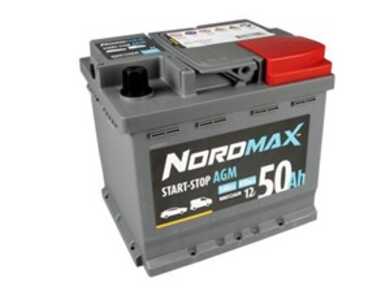 Startbatteri. Nordmax AGM 12V 50Ah 540A, bmw,hyundai,mini,suzuki, 12E 915 105, 12E915105, 61217623132, 61219364597, AGM50L-DIN