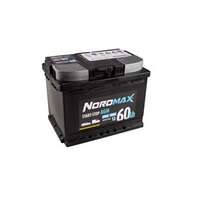 Startbatteri. Nordmax AGM   12V 60Ah 680A, passar många modeller, 000915105CB, 13502000, 1648431380, 371101H483, 371101Y602, 371102V482,