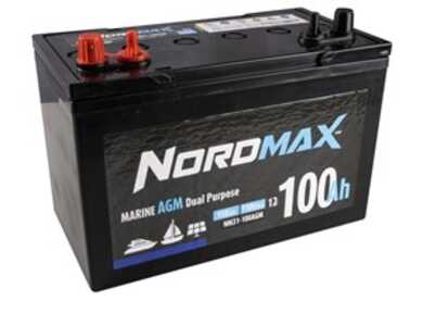 Startbatteri Nordmax Agm Marin 12v 100ah 950a, Universal