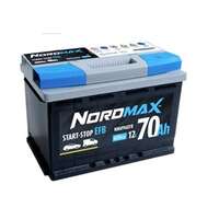 Startbatteri. Nordmax EFB   12V 70Ah 650A, passar många modeller, 000915105EC, 000915105FC, 1201048, 1620012580, 2441000Q2M, 2441000Q3M,