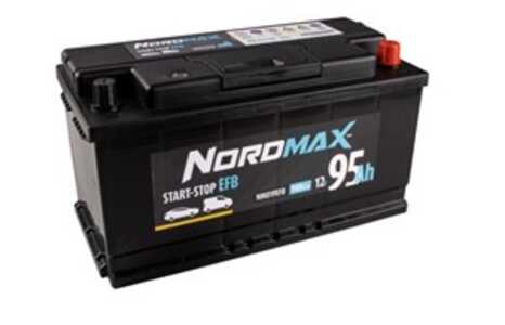 Startbatteri. Nordmax EFB   12V 95Ah 900A, audi,maserati,renault, 000915105EE