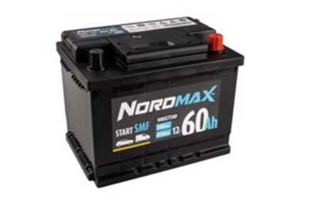 Startbatteri. Nordmax SMF   12V 60Ah 540A, passar många modeller, 000915105AC, 000915105DE, 01579A101K, 1112612, 1136596, 11394