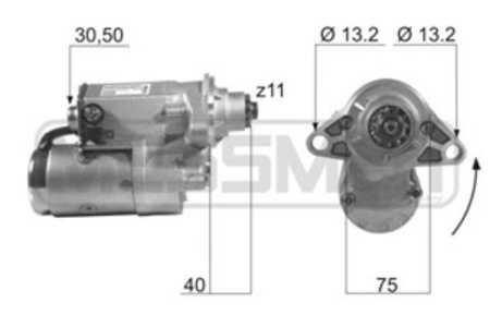 Startmotor, land rover,rover, 31200-P5T-505, 31200-P5T-G00, ADU 7457, NAD 100580, NAD100580E