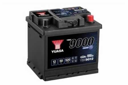 Yuasa AGM Start Stop Plus Batteri 12V 50Ah 520A, bmw,hyundai,mini,renault,suzuki,vw, 12E 915 105, 12E915105, 61217623132, 61219