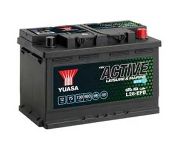Yuasa EFB Fritidsbatteri 12V, 75Ah, 730A, 900MCA, 900Wh, Universal