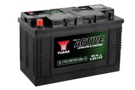 Yuasa Fritidsbatteri 12V, 115Ah, 750A, 1380Wh, Universal